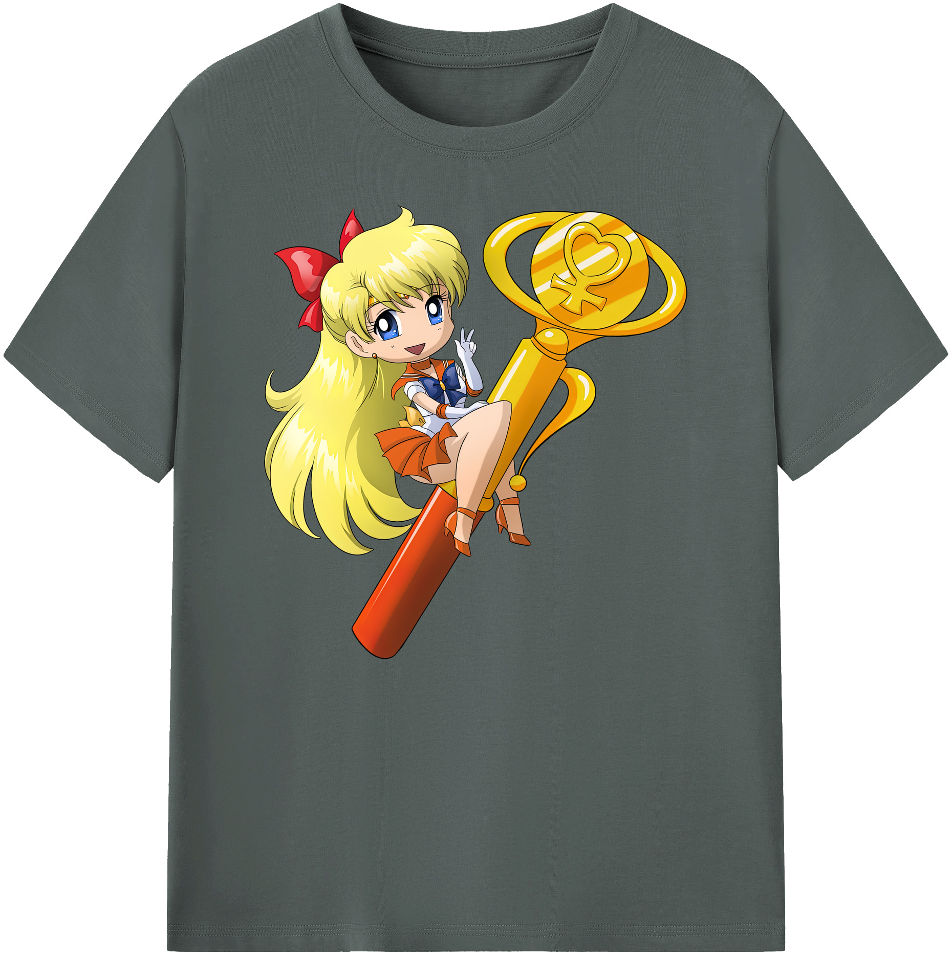 （画像用） 美少女戦士セーラームーン 愛野 美奈子 あいの みなこ Sailor Moon Aino Minako 綿100％ メンズ半袖Tシャツ｜肌触りやわらか＆通気性